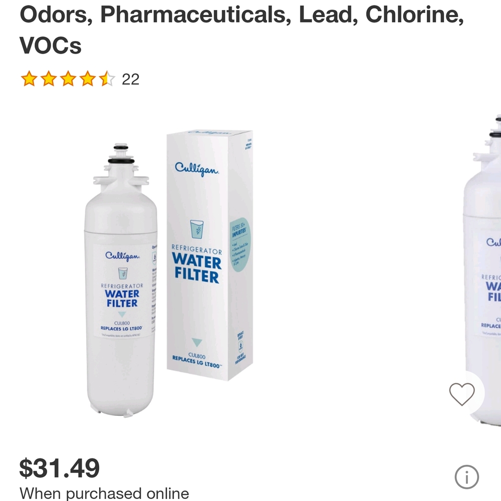 Culligan Refrigerator Water Filter